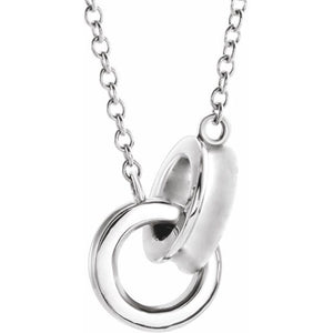 14K Gold Interlocking Rings Necklace - Options Available