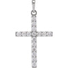 14K Yellow Gold 1/4 CTW Natural Diamond Cross Pendant