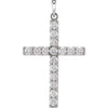 14K Yellow 1/4 CTW Natural Diamond Cross Pendant