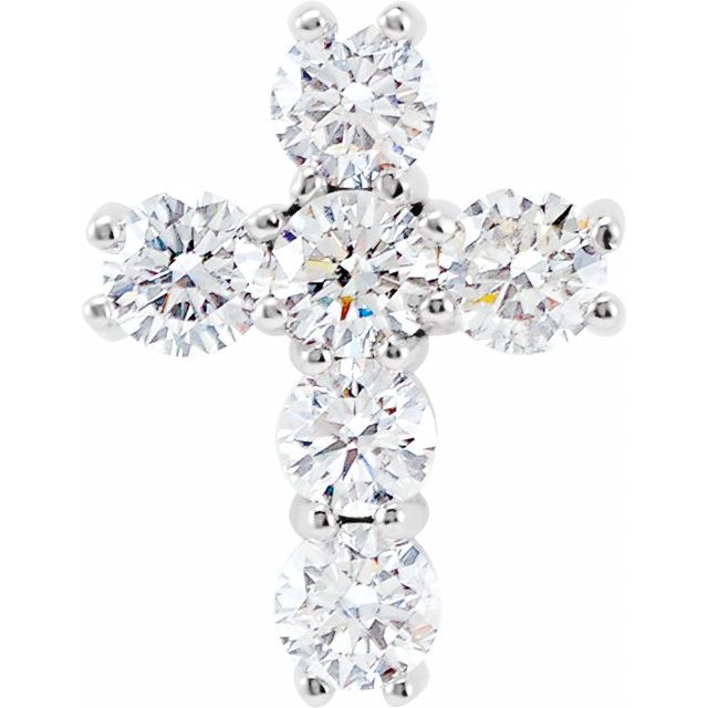 14K Yellow 1/3 CTW Natural Diamond Cross Pendant