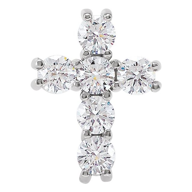 14K Yellow 1/3 CTW Natural Diamond Cross Pendant