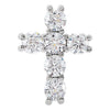 14K Yellow Gold Natural Diamond Cross Pendant - 1/3 CTW