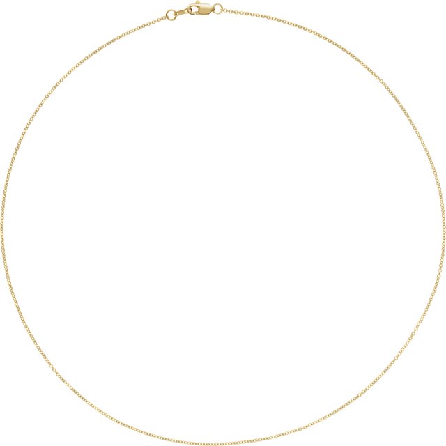 14K Rose Gold-Filled 1.5  mm Cable 7" Chain