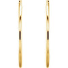 14K Yellow Gold 10 mm Endless Tube Hoop Earrings