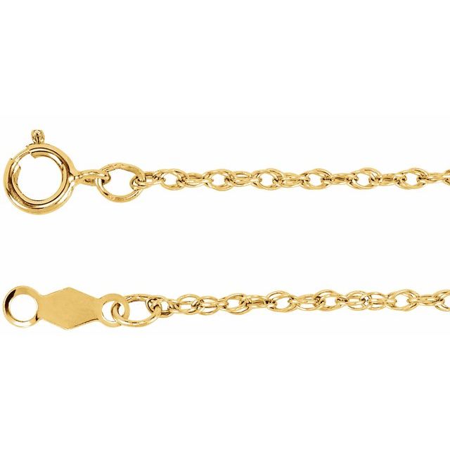 Rope Chain Bracelet with Spring Ring Closure in 14K Gold