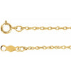 14K Yellow Gold, 1.25 mm Rope 7-Inch Chain Bracelet – Elegant Design