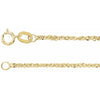 14K Yellow Gold 1.2 mm Diamond-Cut Singapore Chain - 16 Inches