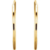 14K Yellow Endless Tube 10 mm Hoop Earring