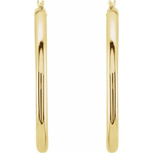 Round Tube Hoop Earrings