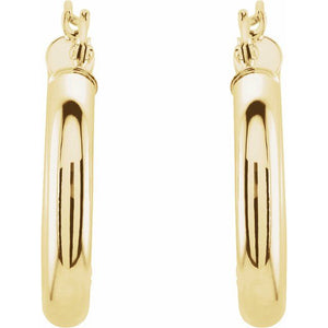 Round Tube Hoop Earrings