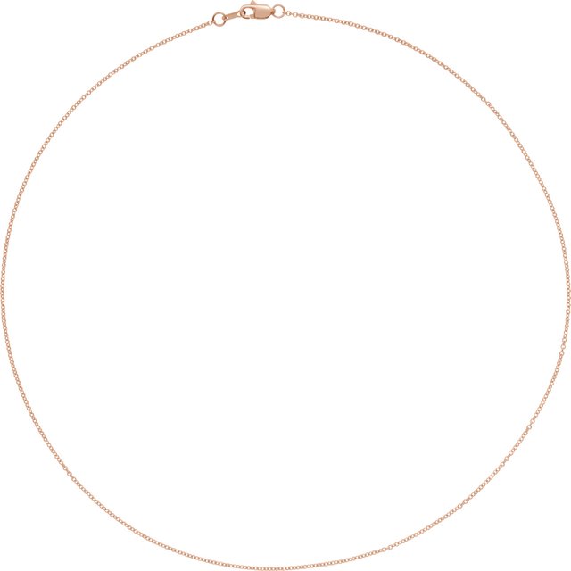 14K Yellow Gold 1 mm Adjustable Cable Chain Necklace – 16-18 Inches