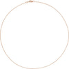 14K Yellow Gold 1 mm Adjustable Cable Chain Necklace – 16-18 Inches