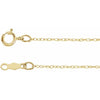 14K Yellow Gold, .75 mm Rope 14-Inch Chain – Elegant Design