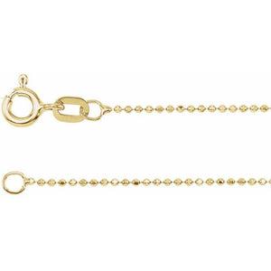 Diamond-Cut Bead Chain Bracelet in 14K Gold