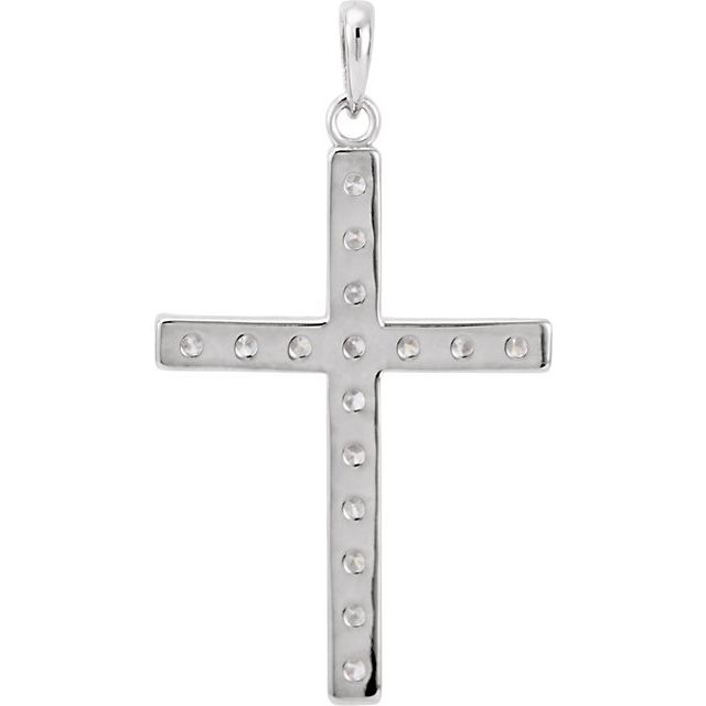 14K Yellow Gold 1/4 CTW Natural Diamond Cross Pendant