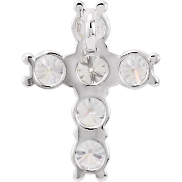 14K Yellow 1/3 CTW Natural Diamond Cross Pendant