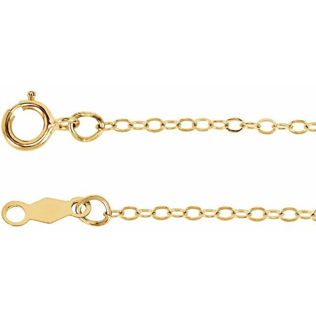 Polished Flat Cable Chain Bracelet with Spring Ring Closure
