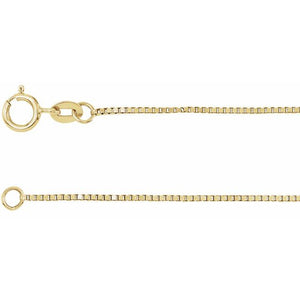 Polished Box Chain Bracelet in 14K Gold
