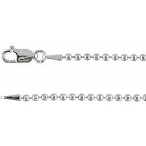 Hollow Bead Chain Necklace in 14K Gold
