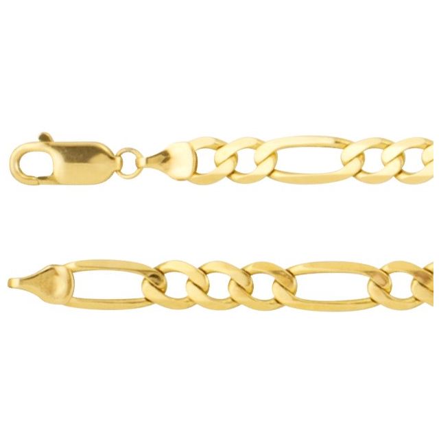 Figaro Chain Bracelet in 14K Gold