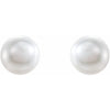 14K White Gold Cultured Freshwater Pearl Stud Earrings