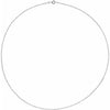 18K White Gold 1.3 mm Cable Chain Necklace - Timeless Elegance