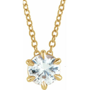 1/2 Ct Natural Diamond Solitaire Necklace Crafted in 14K Gold, Silver & Platinum
