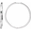 Sterling Silver 32.8 mm Square Tube Hinged Hoop Earrings