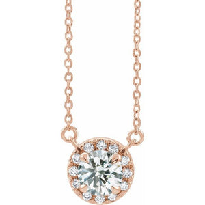 14K Gold Alexandrite And Diamond Necklace