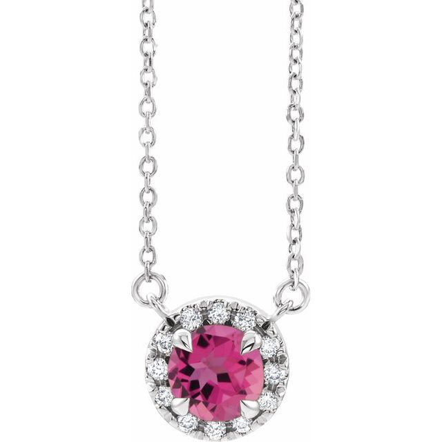 14K Gold Alexandrite And Diamond Necklace