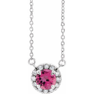 14K Gold Alexandrite And Diamond Necklace