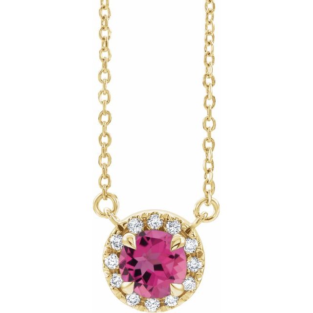 14K Gold Alexandrite And Diamond Necklace