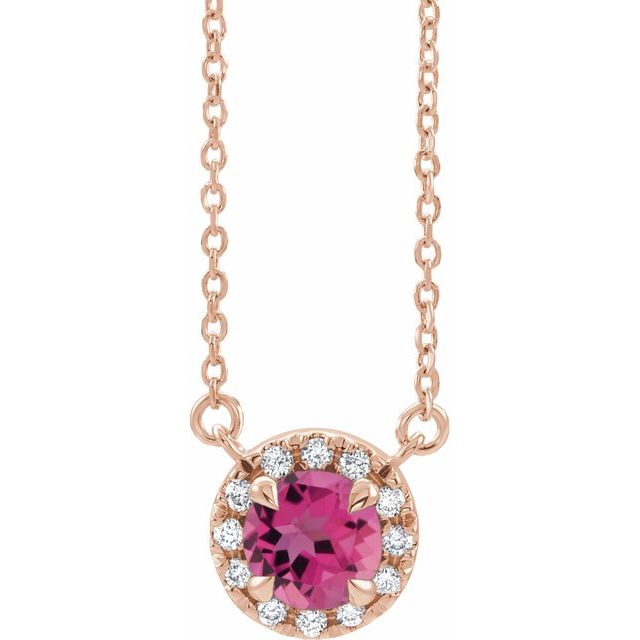 14K Gold Alexandrite And Diamond Necklace
