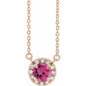 14K Gold Alexandrite And Diamond Necklace