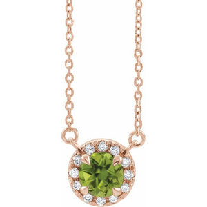 14K Gold Alexandrite And Diamond Necklace
