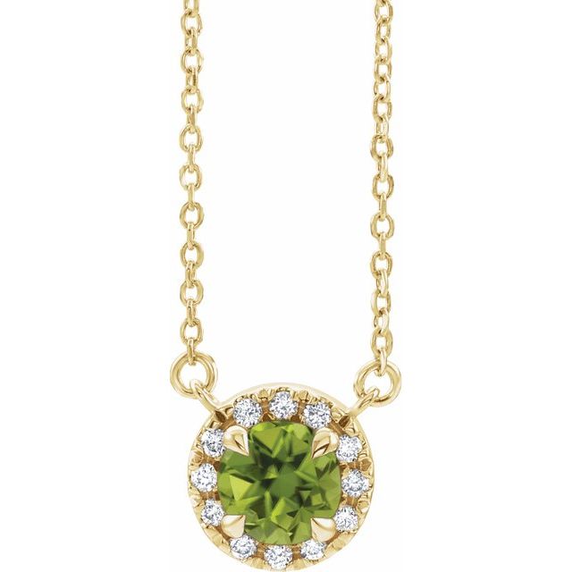 14K Gold Alexandrite And Diamond Necklace