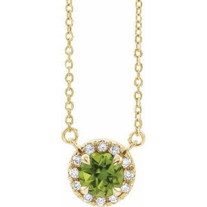 14K Gold Alexandrite And Diamond Necklace