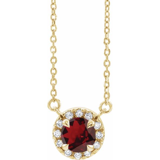 14K Gold Alexandrite And Diamond Necklace