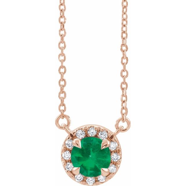 14K Gold Alexandrite And Diamond Necklace