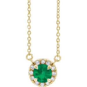 14K Gold Alexandrite And Diamond Necklace