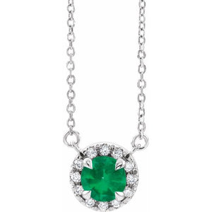 14K Gold Alexandrite And Diamond Necklace