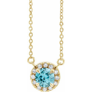 14K Gold Alexandrite And Diamond Necklace