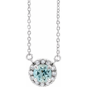 14K Gold Alexandrite And Diamond Necklace