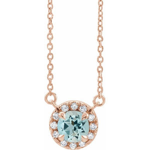 14K Gold Alexandrite And Diamond Necklace