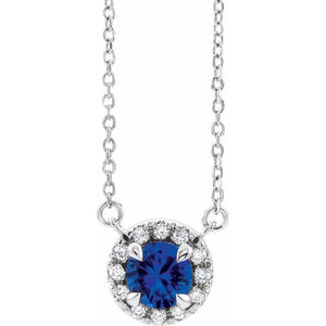 14K Gold Alexandrite And Diamond Necklace