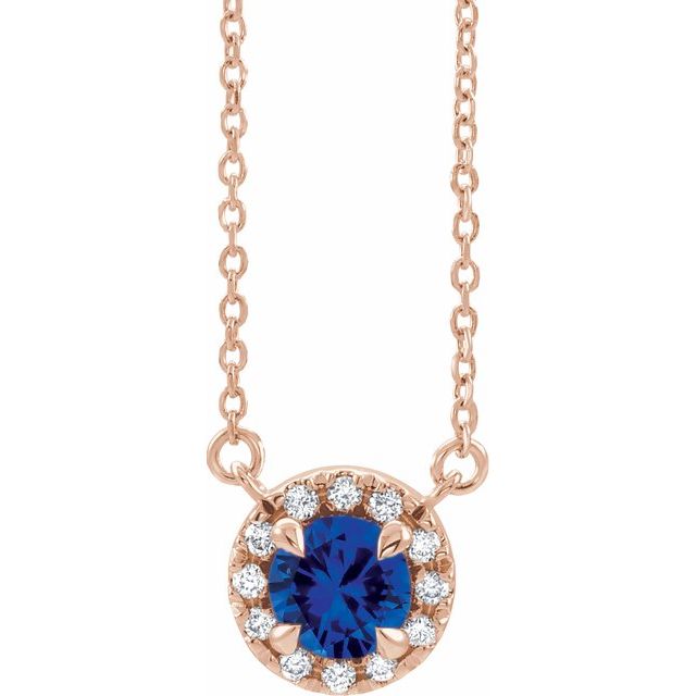 14K Gold Alexandrite And Diamond Necklace