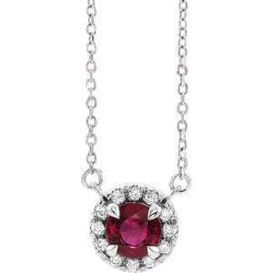 14K Gold Alexandrite And Diamond Necklace