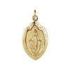 Sterling Silver 23x15  mm Oval Miraculous Medal 18