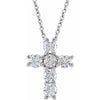 14K Yellow Gold Natural Diamond Cross Pendant - 1/3 CTW