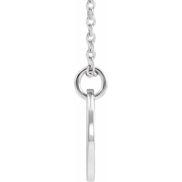14K Gold Initial Disc Necklace